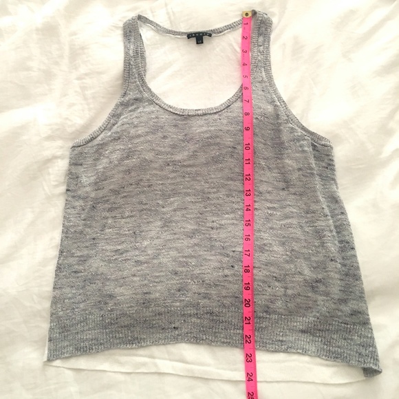 Theory grey knit sweater tank top L - Picture 3 of 6